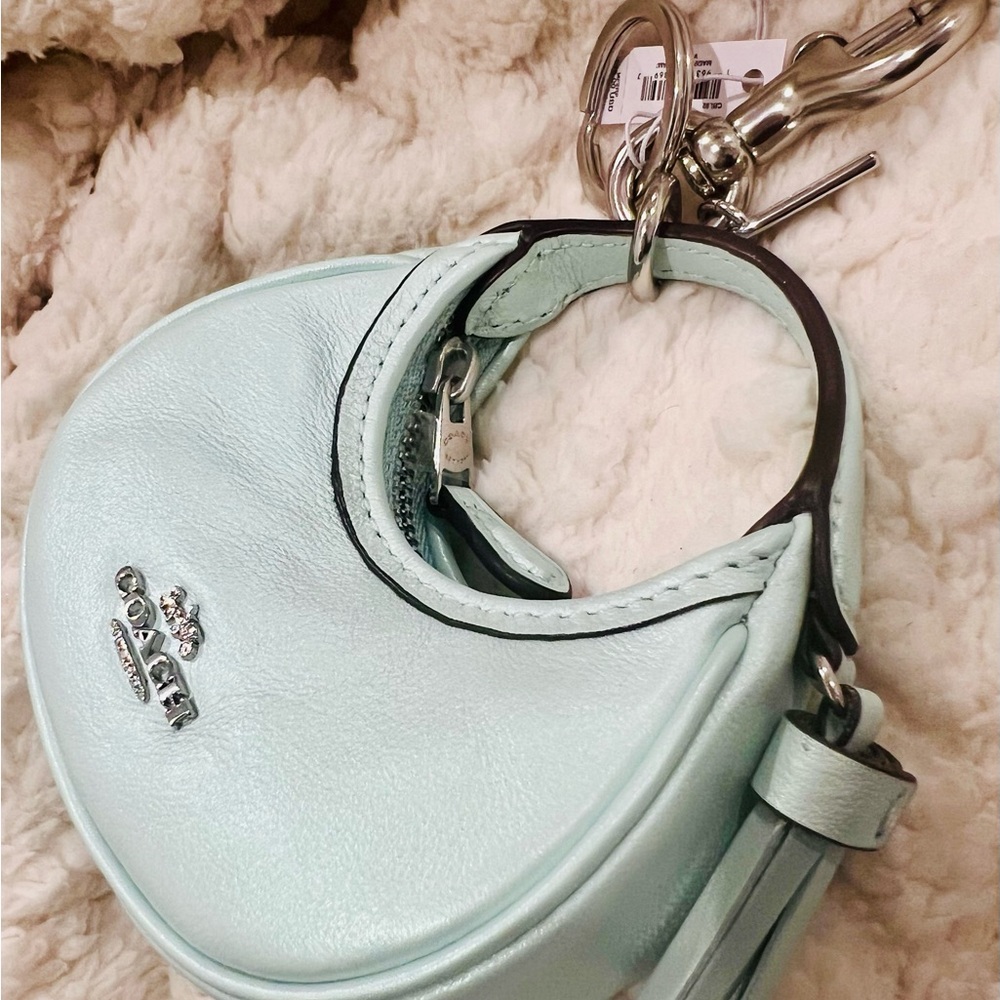 Coach Mini Leather Bag Keychain / Coin Pouch Charm – NWT - Picture 5 of 6